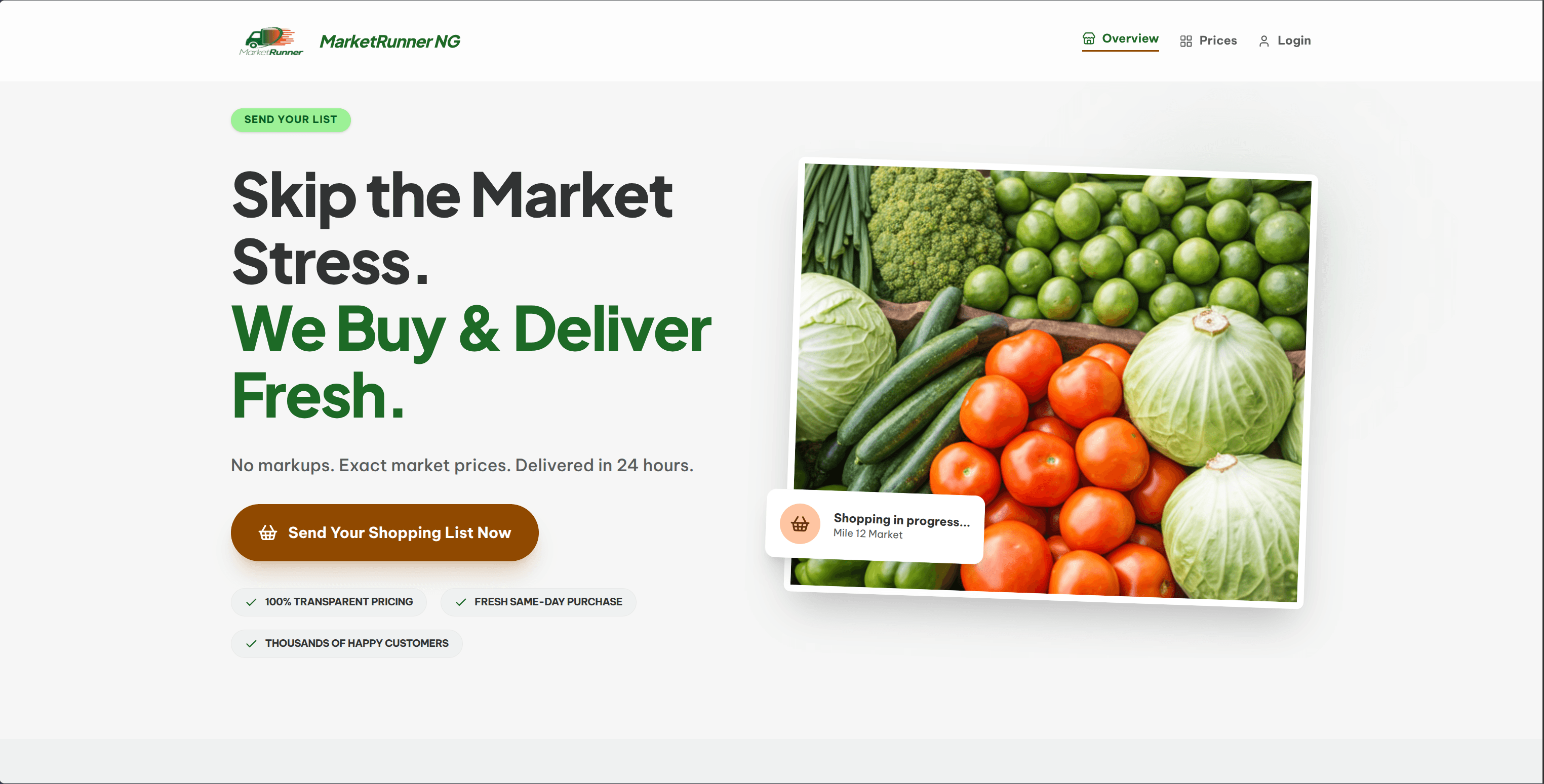 Market Runner website
