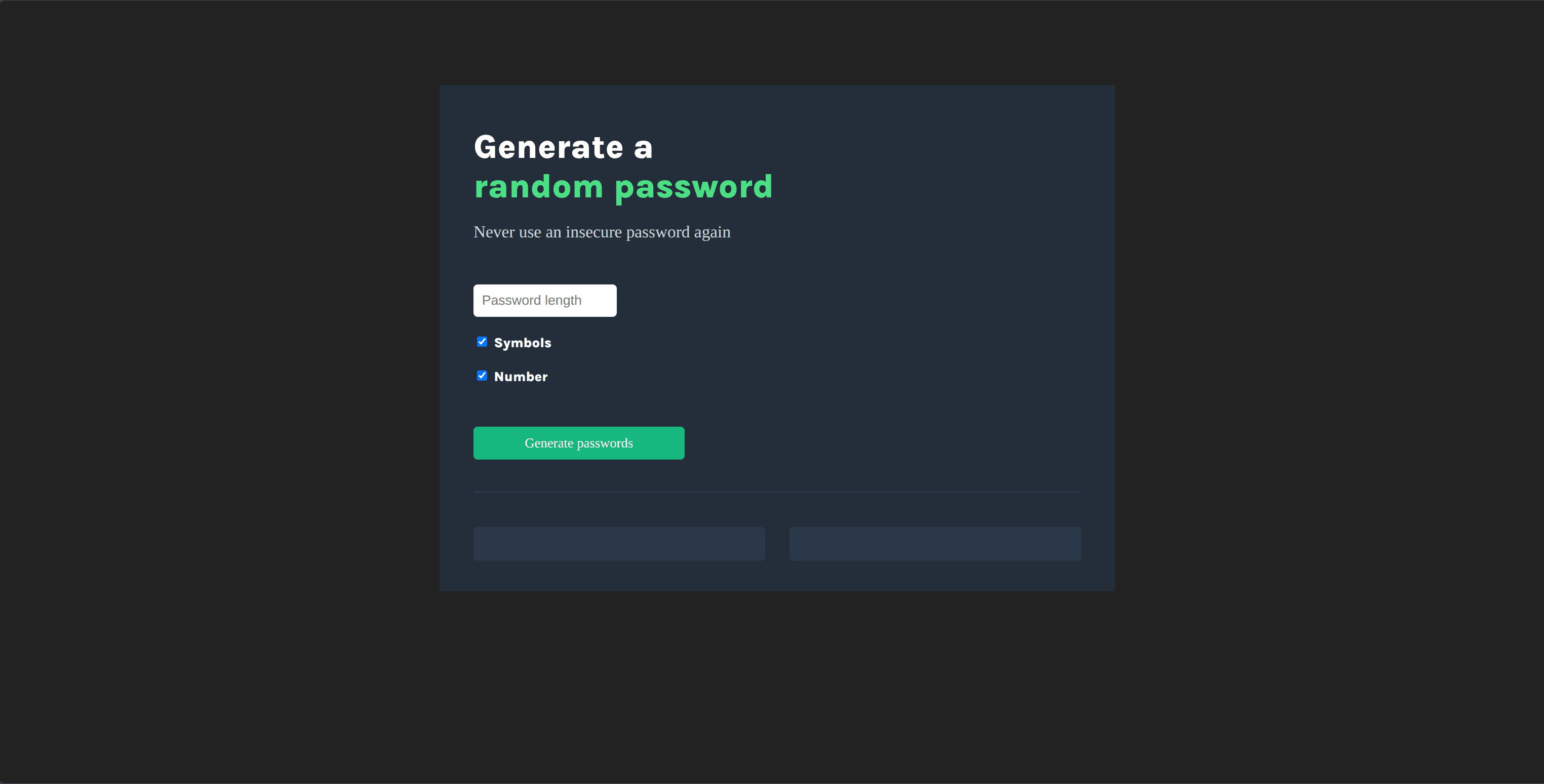 Password Generator screenshot