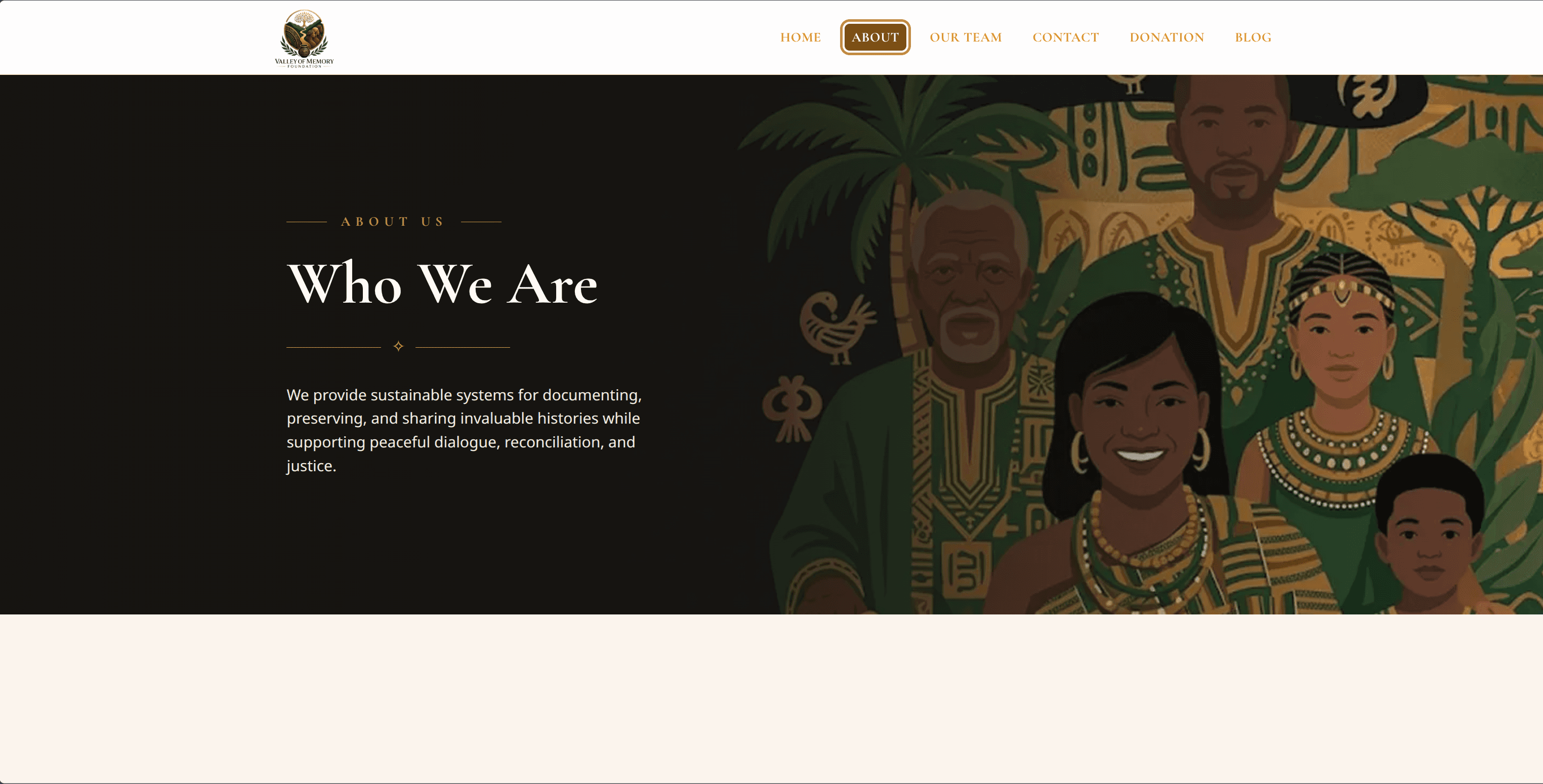 Valley of Memory Foundation website